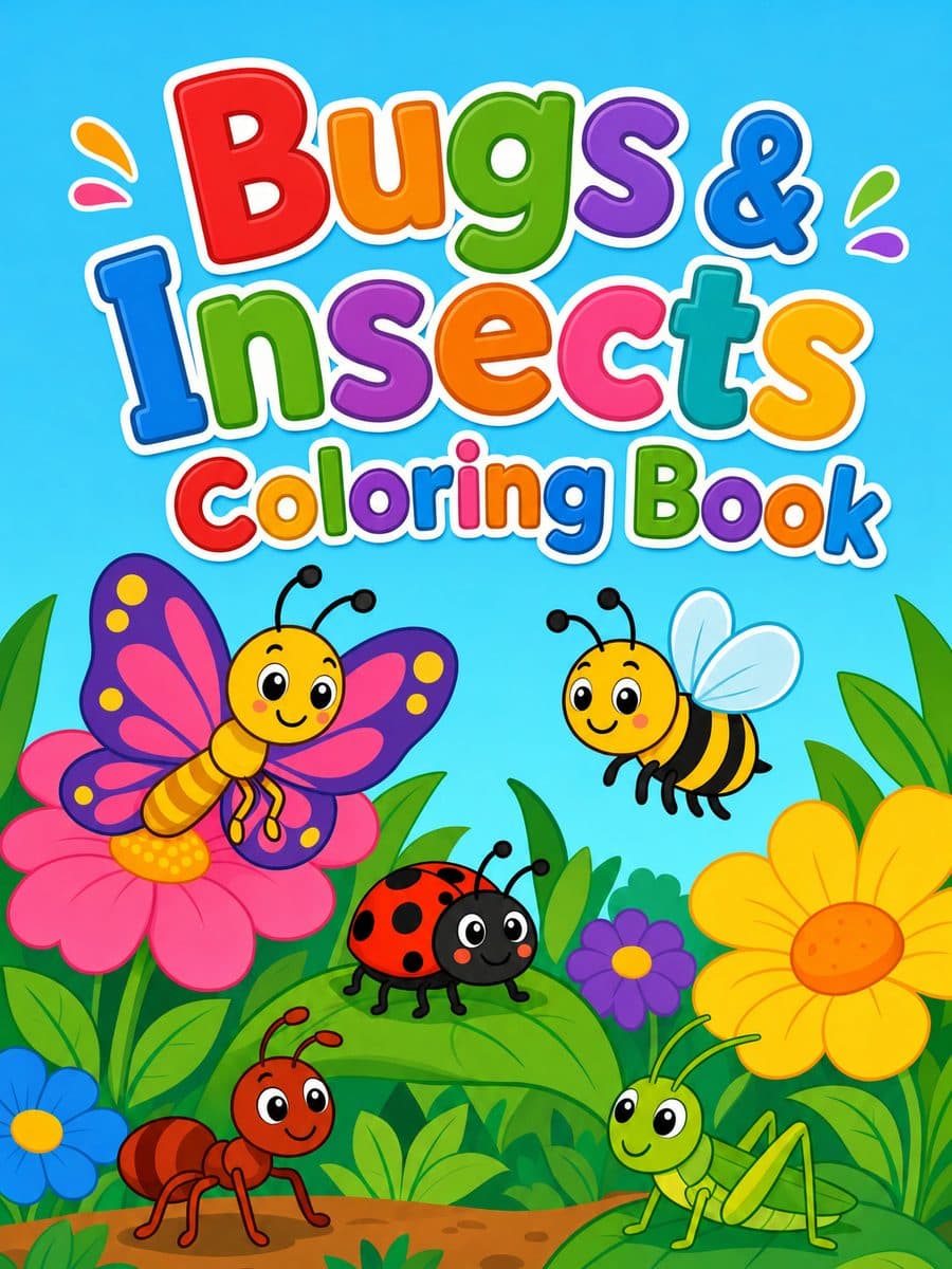 Bugs & Insects Coloring Book coloring book cover