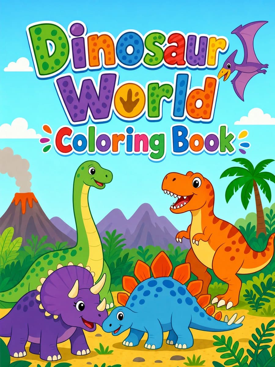 Dinosaur World Coloring Book coloring book