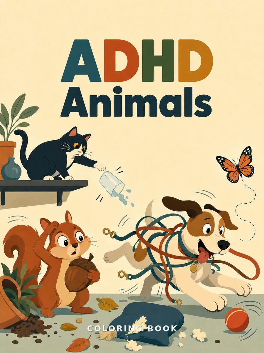 ADHD Animals Coloring Book coloring book