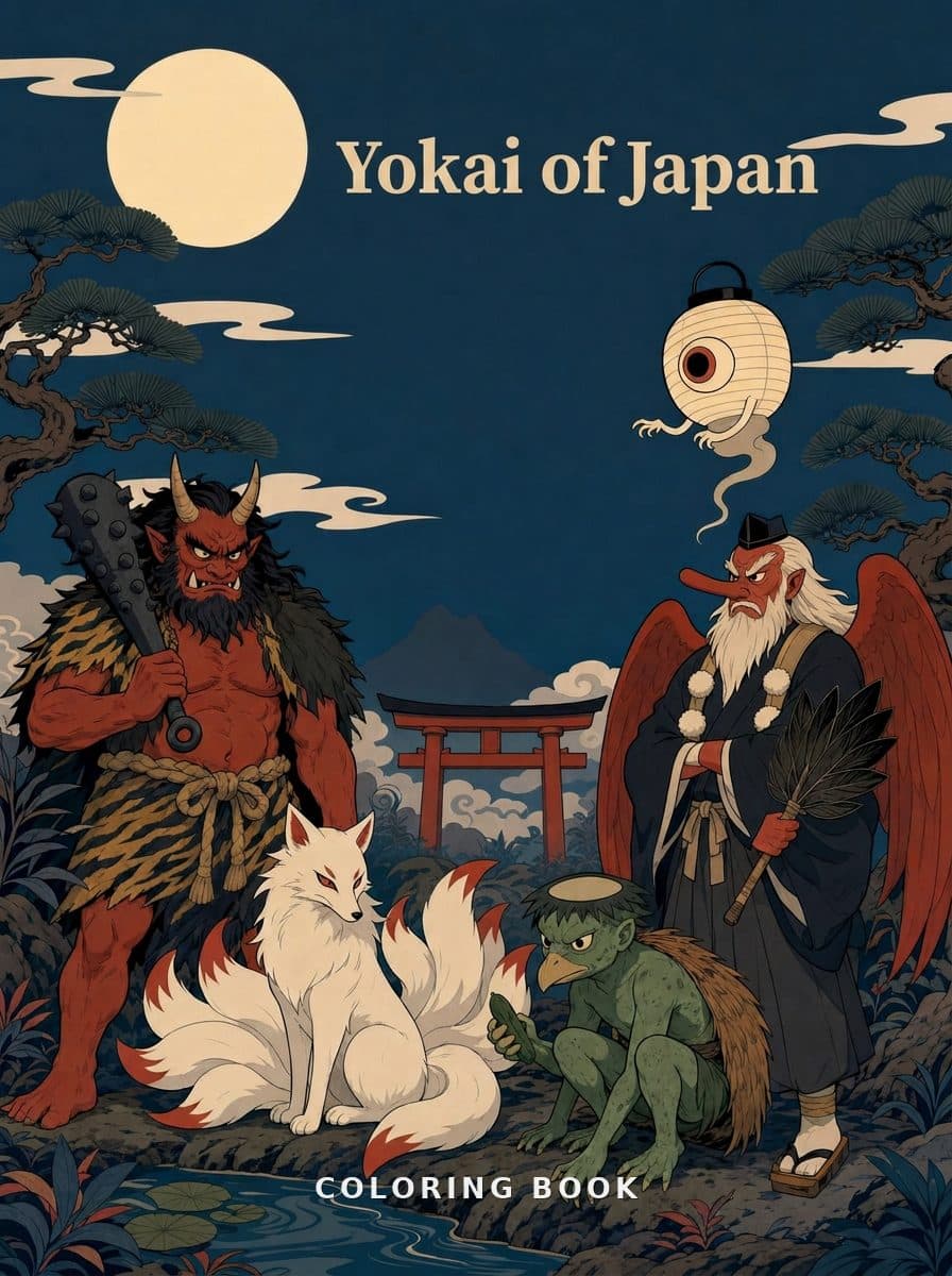 Yokai of Japan coloring book